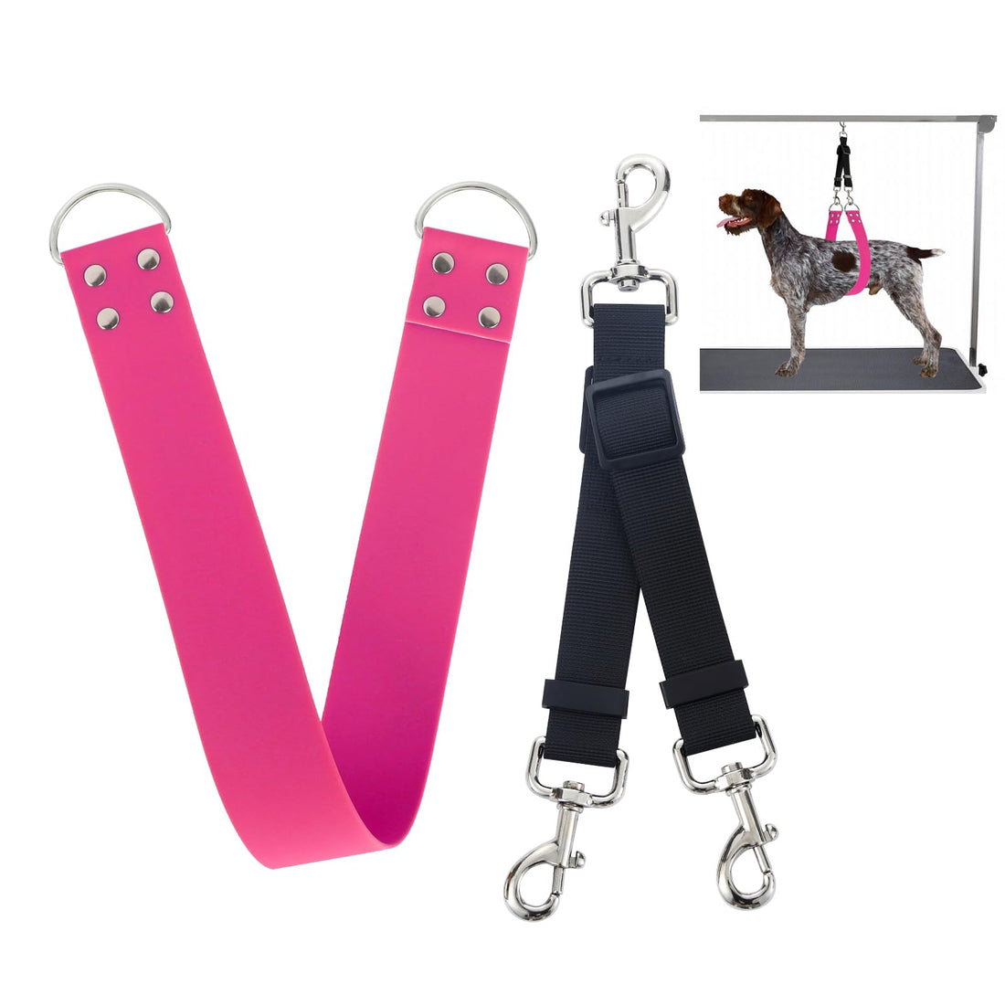 Dog Grooming Belly Band - Pet Grooming Belly Straps Pink Groomer