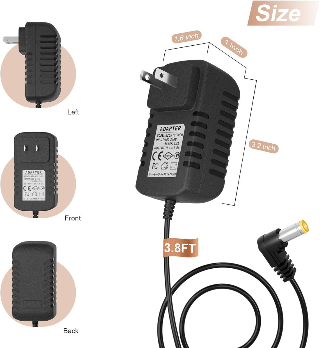 18V Charger for PetSafe ScoopFree Automatic Cat Litter Box RFA-516
