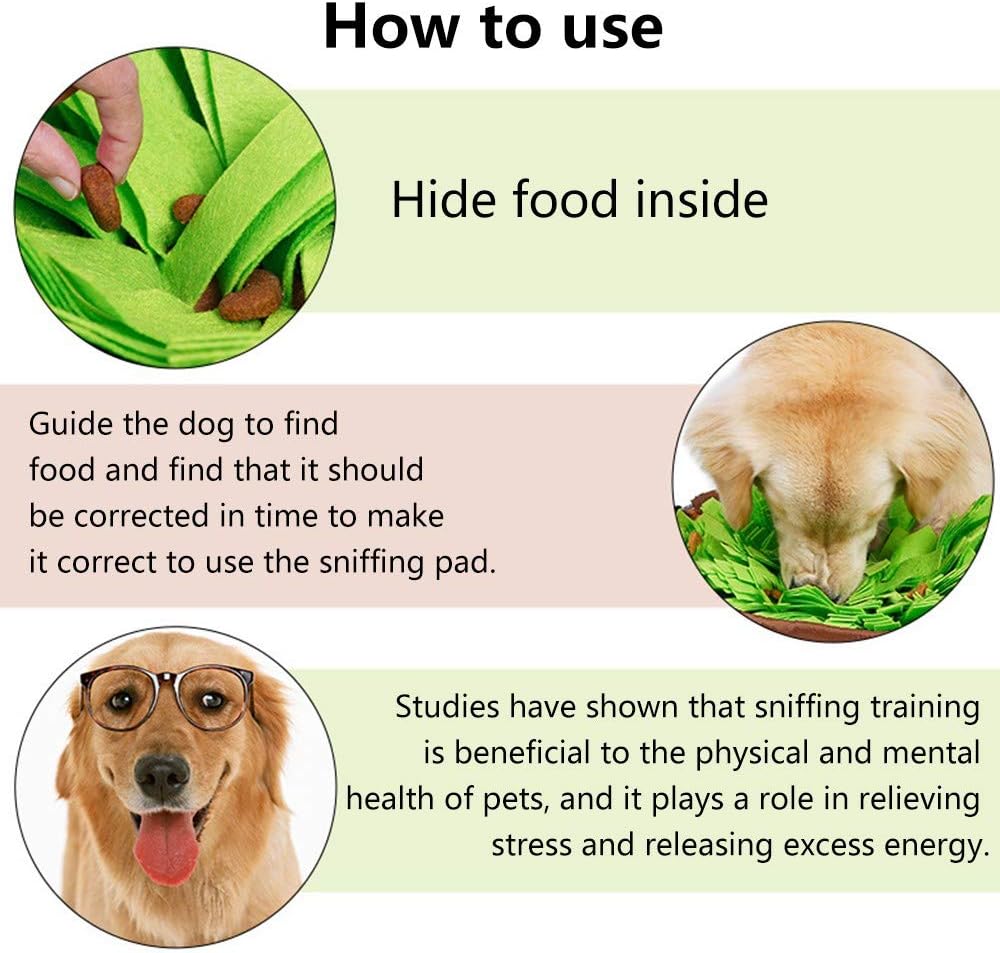 AWOOF Pet Snuffle Mat for Dogs, Interactive Feed Game for Boredom