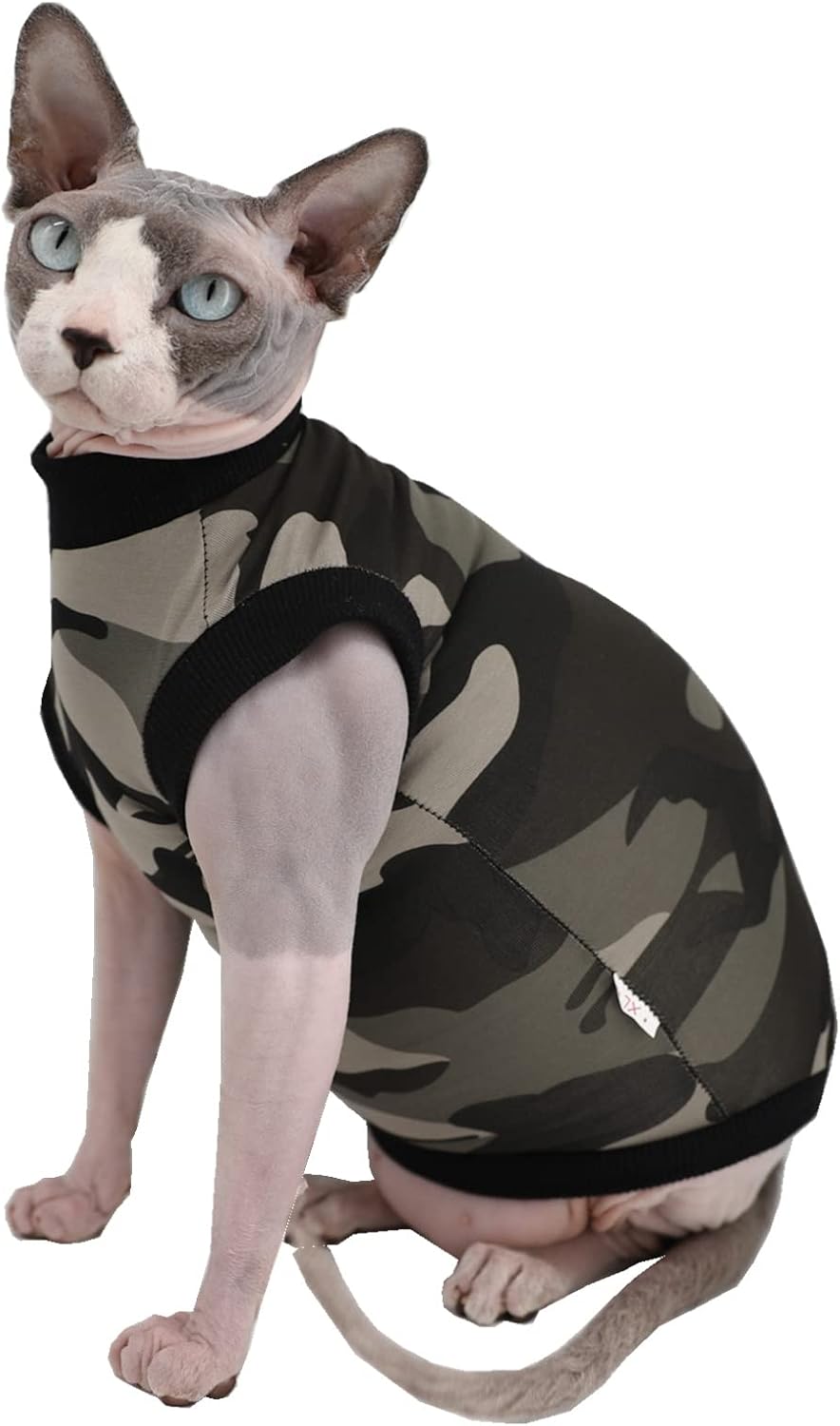 Sphynx Hairless Cat Cotton T-Shirts Cat Apparel Pet Clothes Vest