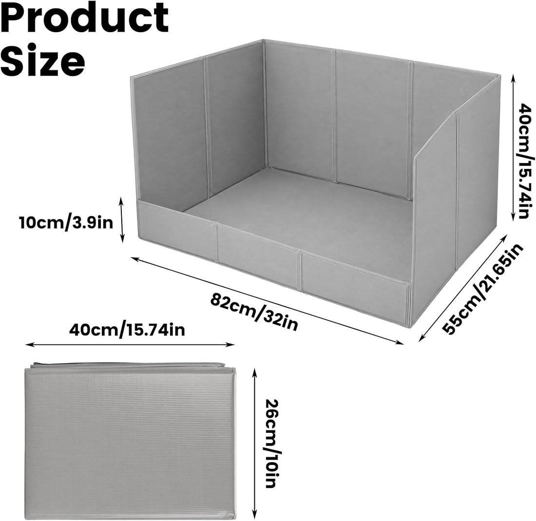 YAYODS Dog Litter Box Indoor with Wall