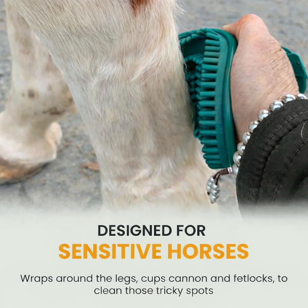 Epona Deep Teal Flexible Glossy Curry Comb for Horses – Soft