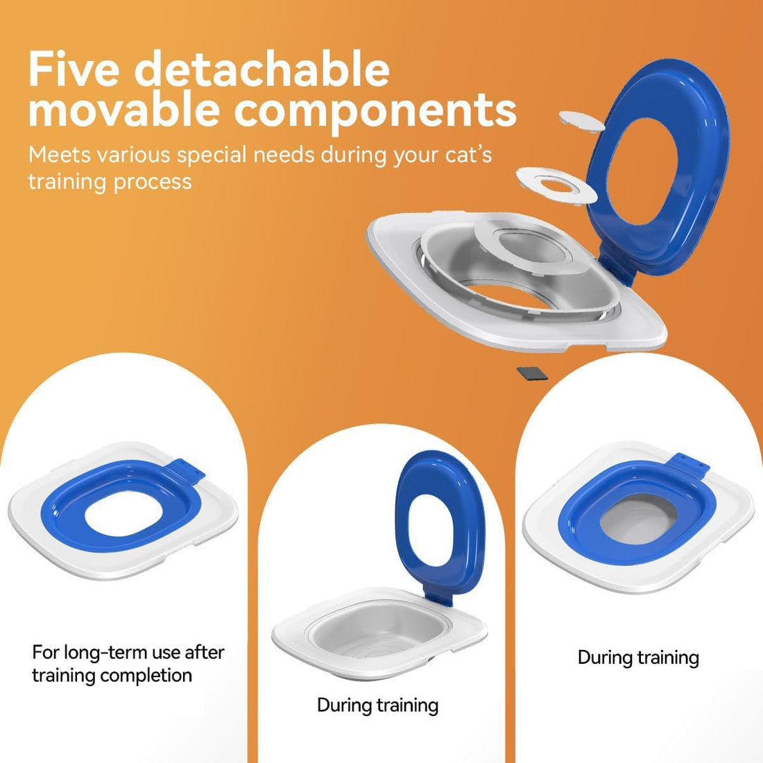 Cat Toilet Trainer Kit | Cat Potty Training Kit Toilet Box Grey
