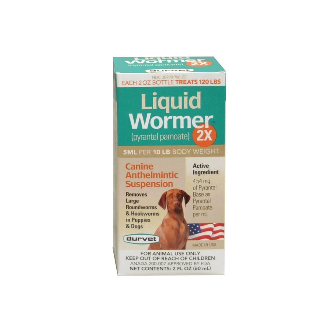 Durvet 2X Liquid Wormer, 2-Ounce