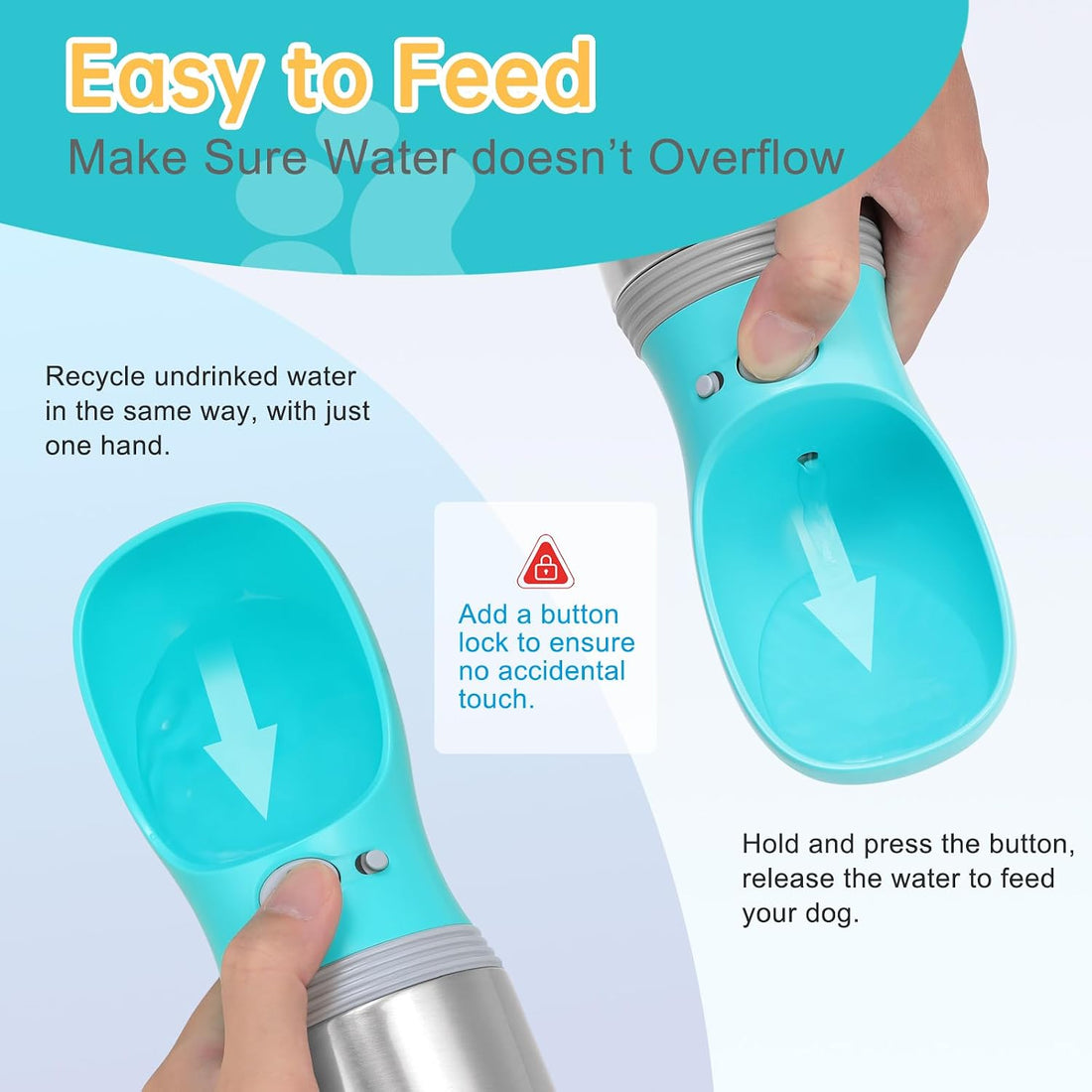 Portable Dog Water Bottle, 14 OZ