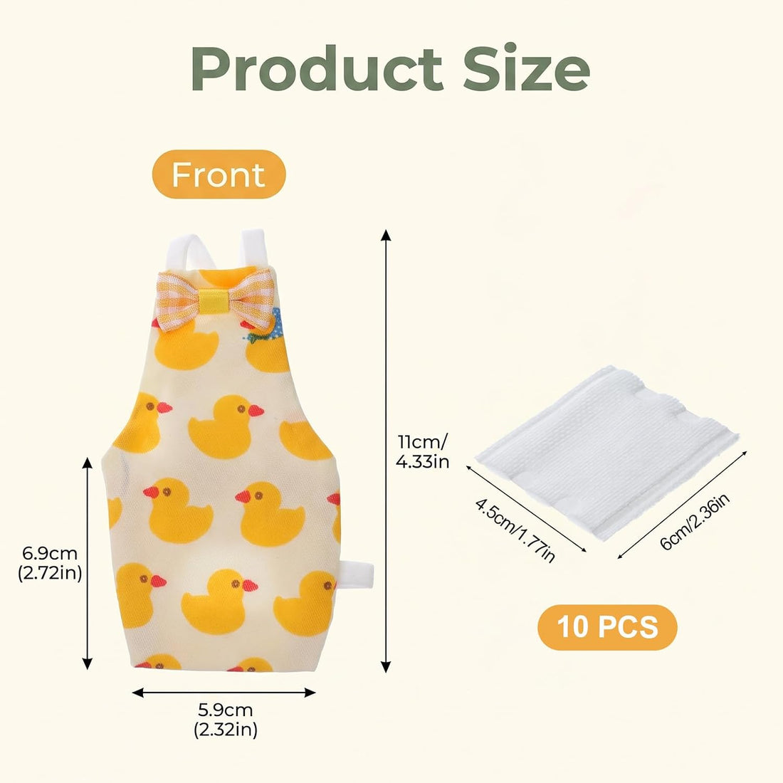 Bird Diaper with Waterproof Inner & Diapers Replacement