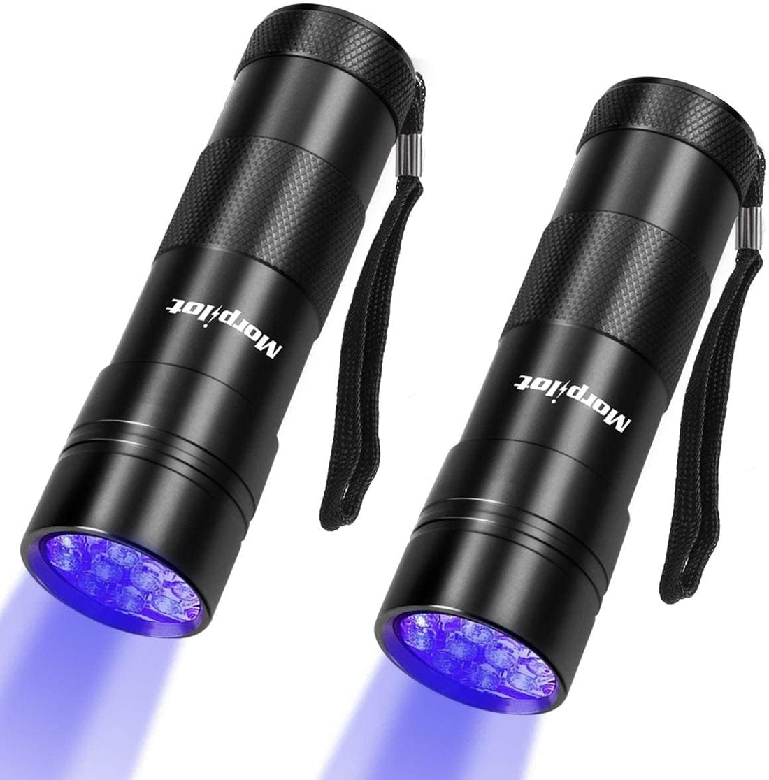morpilot Mini UV Blacklight Flashlight, 395nm 9 LED Pet Urine Detector