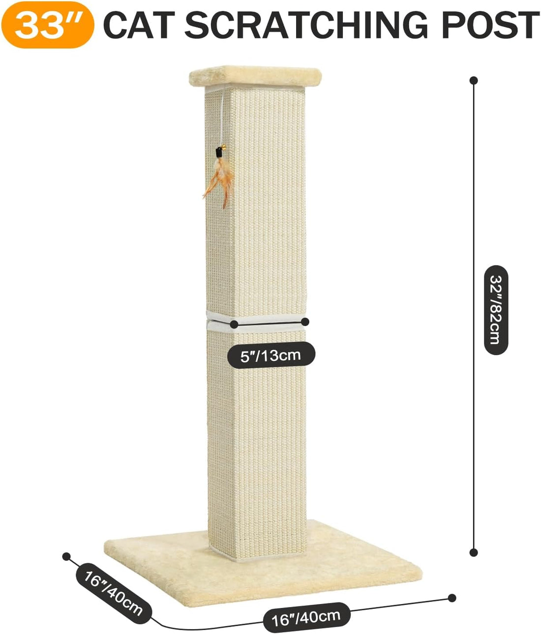 Made4Pets Cat Scratching Post for Indoor Cats, Sisal Cat Scratcher