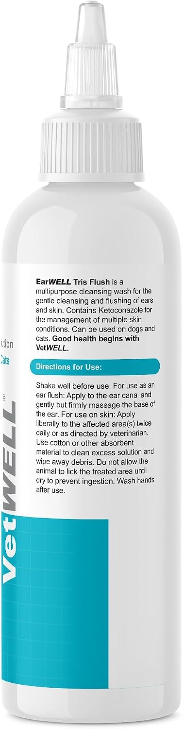 VetWELL Dog Ear Cleaner Solution & Infection Treatment for Dogs & Cats