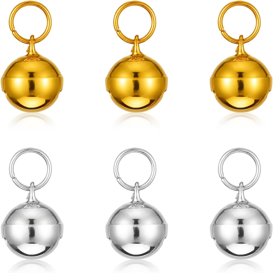 6 Pack Cat Bells, Bell for Cat Collar Stainless Steel Anti-Lost