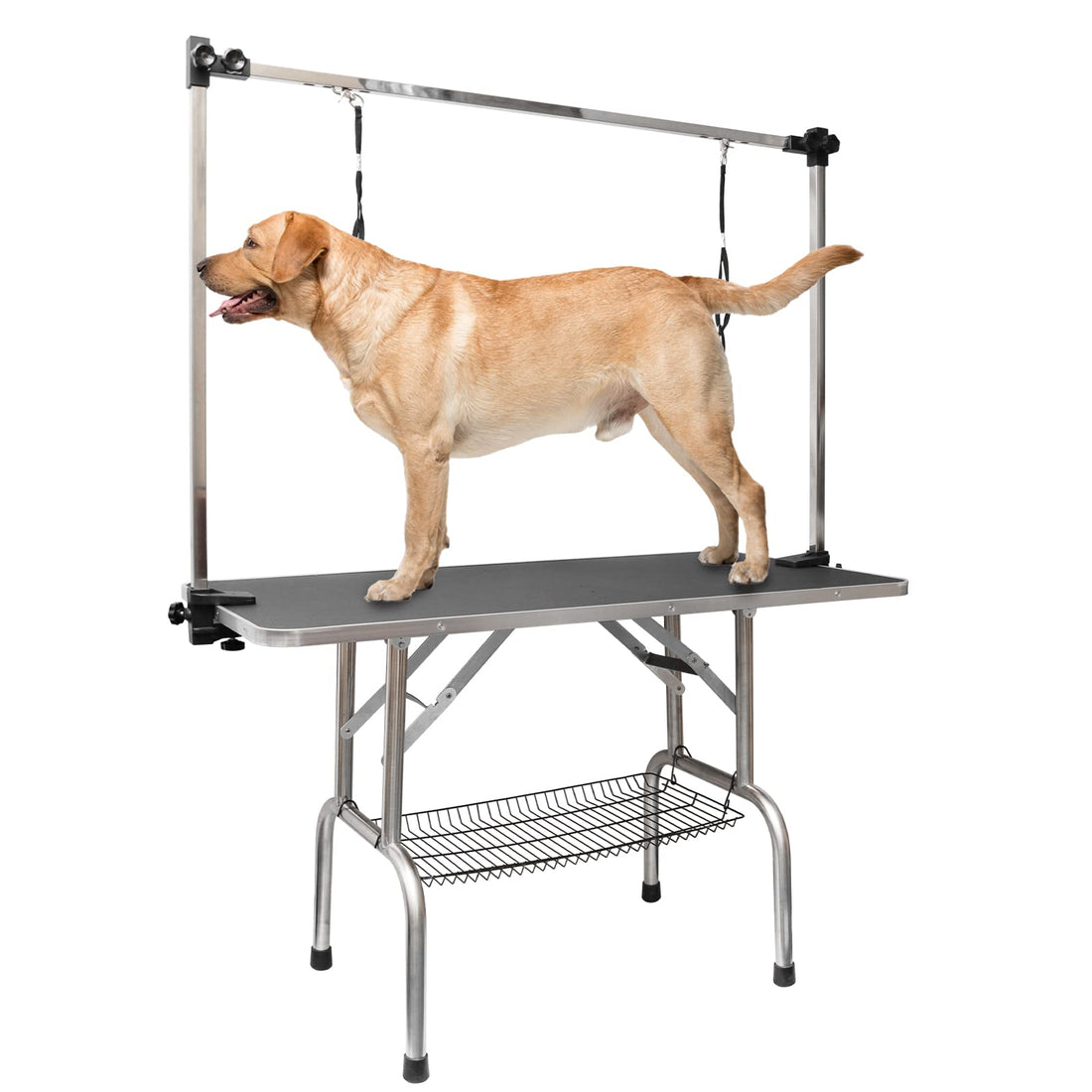 ROOMTEC 46" Dog Grooming Table,Foldable Home Pet Bathing Station