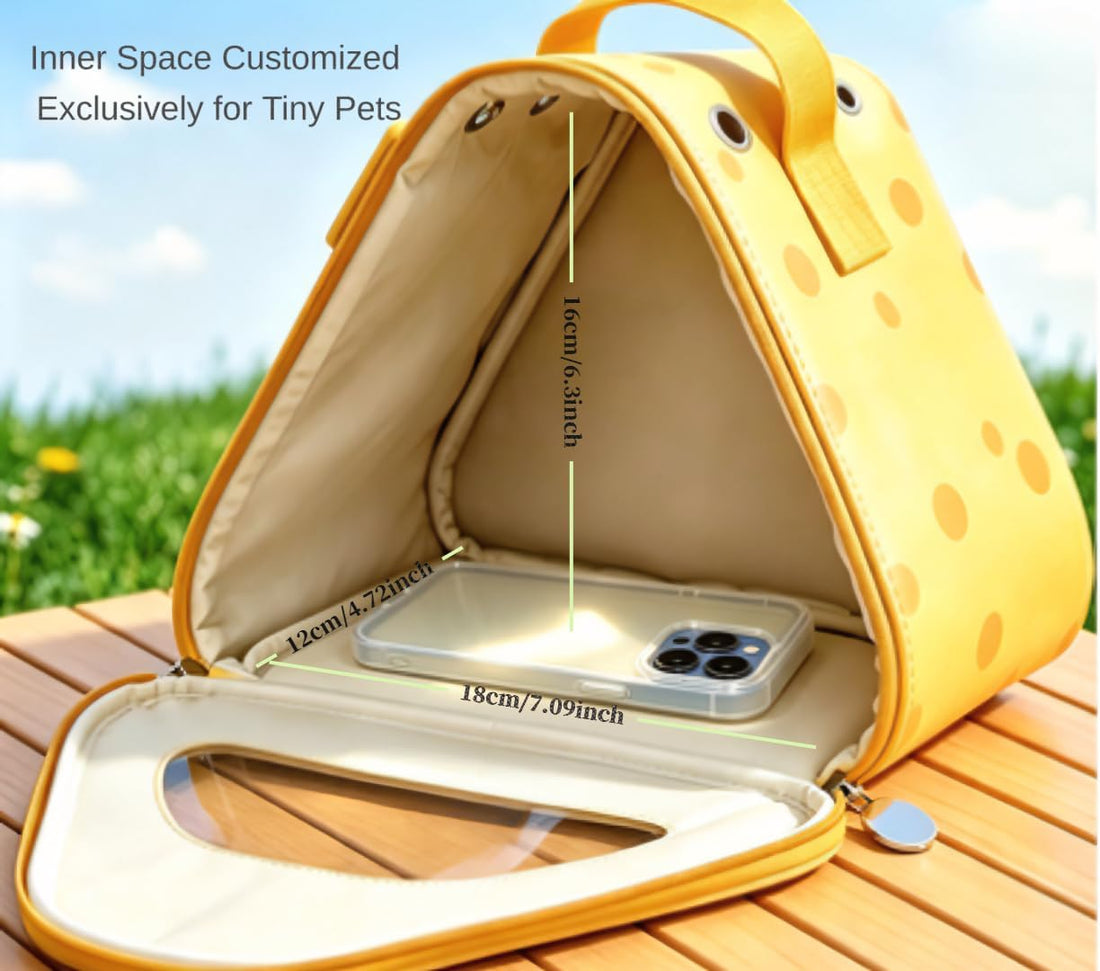 Cheese‑Shaped Hamster Travel Bag, Small Animal Travel Carrier