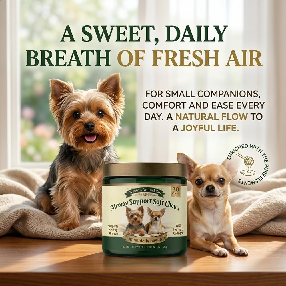 Weston Animal Co Airway Support Soft Chews, for Small Breeds