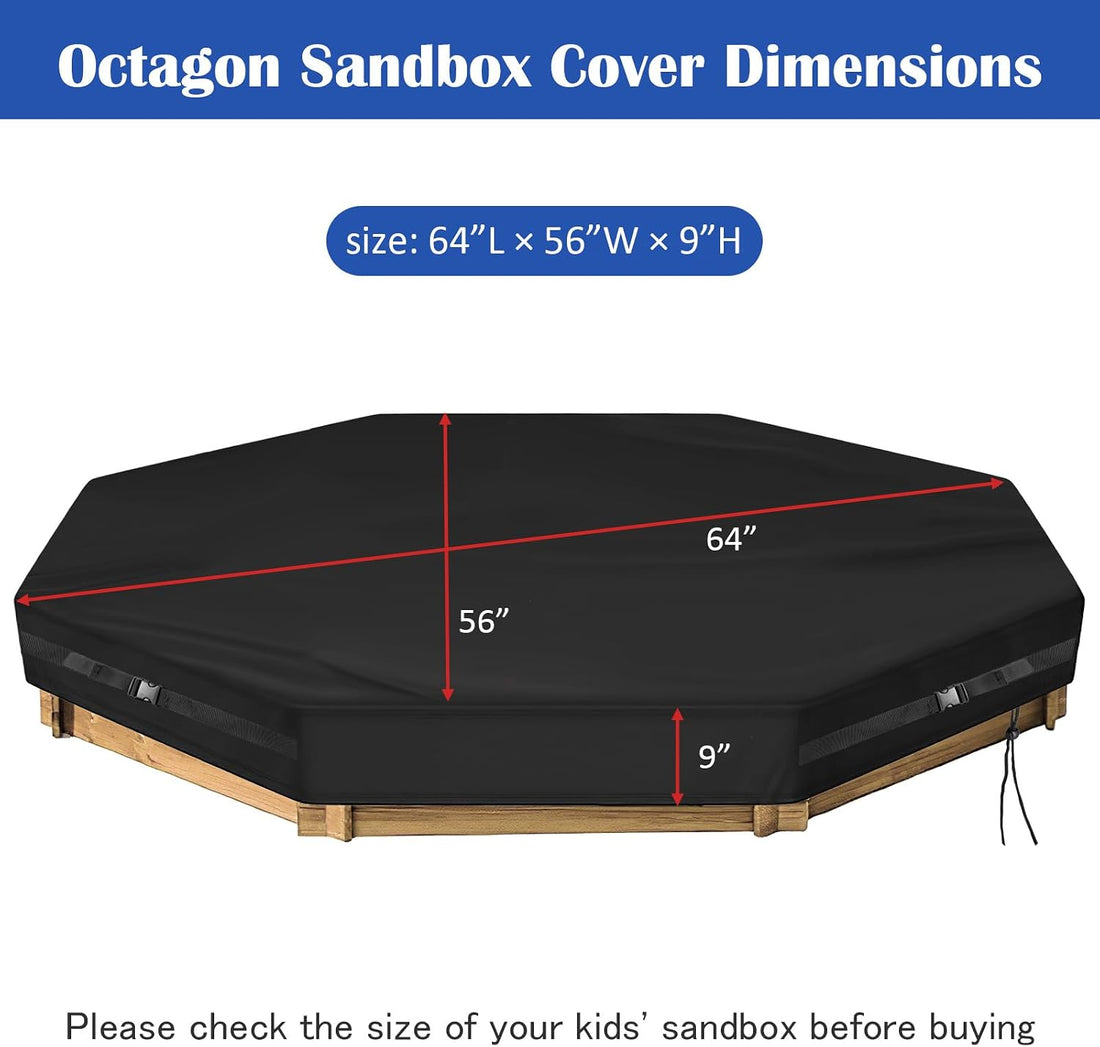 Kasla Octagon Sandbox Cover, 64" L×56" W×9" H