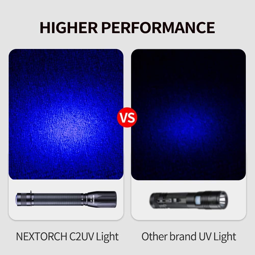 NEXTORCH 405nm uv Light UV Led Blacklight Flashlights Detector