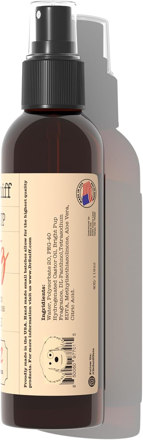 Dr. Sniff Dog Spray Perky Pup Scent Odor Deodorizer Cologne 4 oz