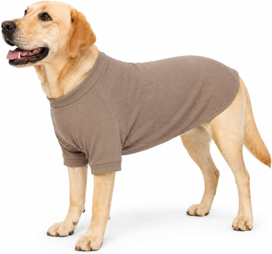 Lovelonglong Ribbed Dog T-Shirt Cotton Knitted Dog Sweaters for All