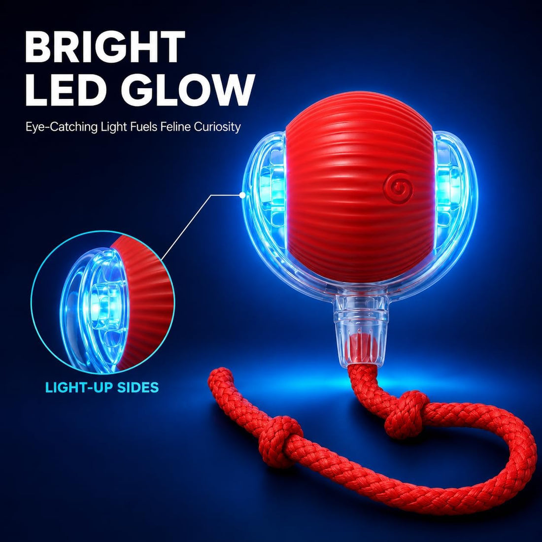 Rcxnm Interactive Cat Ball Toy with String