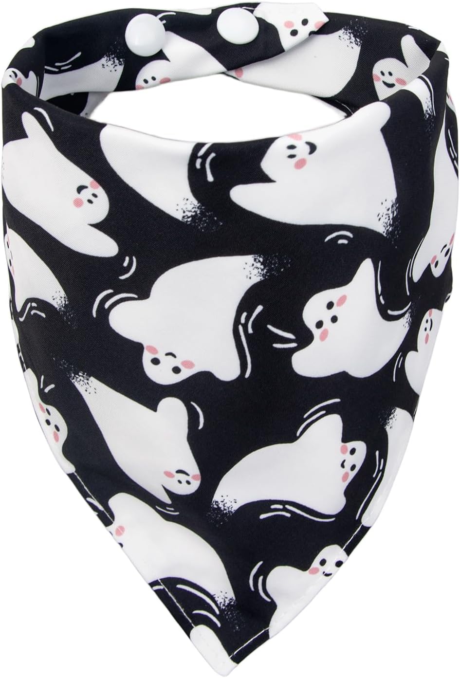 Halloween Dog Bandanas Black Ghost Spooky Costumes for Large Pets