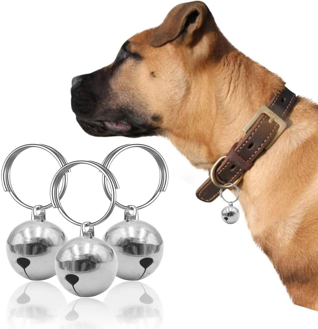 SKYPIA Round Dog Bells Dog Charm Bells Pet Pendant