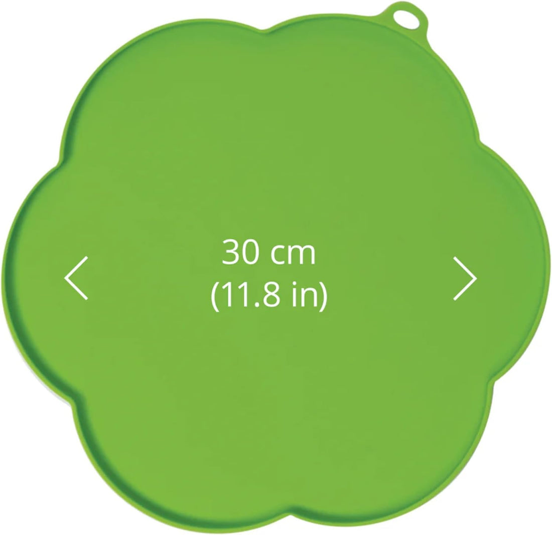 Catit Flower Shape Cat Placemat, Green, diameter 11.8in