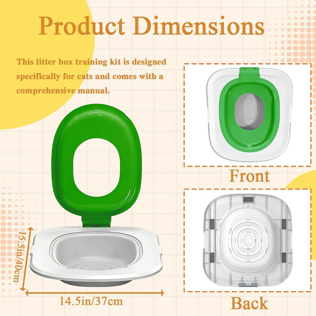 Cat Toilet Trainer Kit with Litter Scoop,5 Movable Parts
