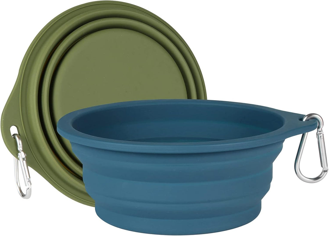 SLSON 2Pack Collapsible Dog Bowl,Integrated Molding Travel Bowl No