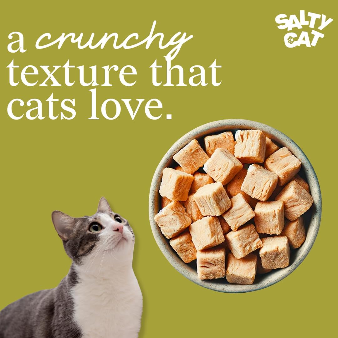 Salty Cat Freeze Dried Tuna cat Treats, 100% Wild-Caught Tuna, 10 g