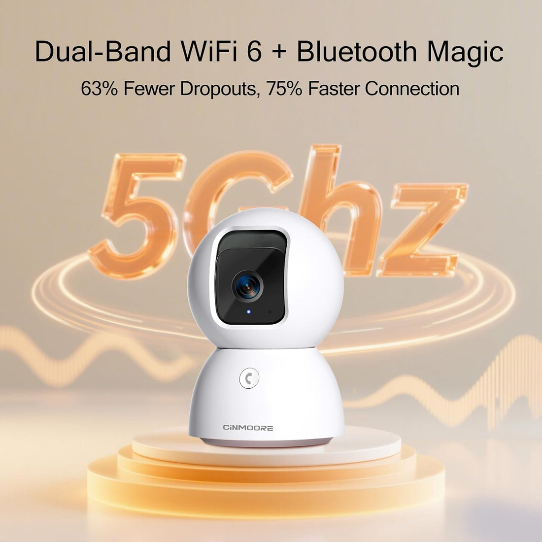 CINMOORE 5G Security Camera Indoor