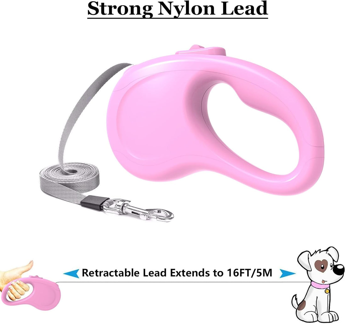 Retractable Dog Leash for Small Medium Dogs, 16Ft/5M