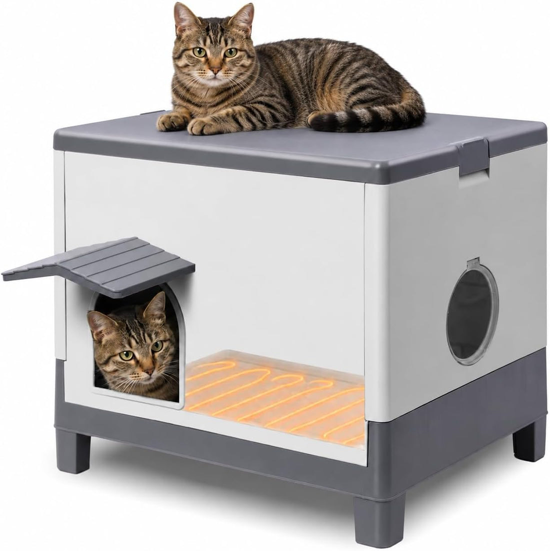 Tailtastic Heated Outdoor Cat House for Winter