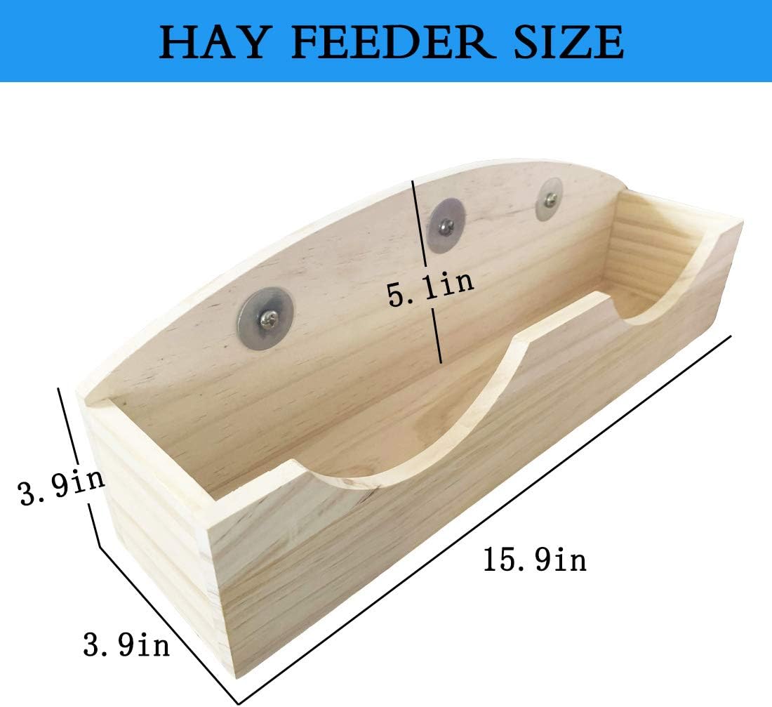 Hamiledyi Rabbit Hay Feeder, Bunny Hay Feeder Rack,Bunny Food Manger