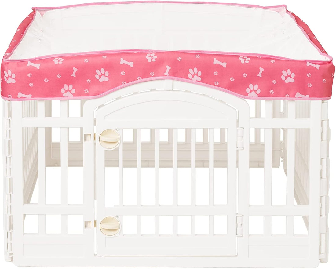 Dog Playpen Mesh Top Cover for 36" Inch Pet Playpen with 4 Panels