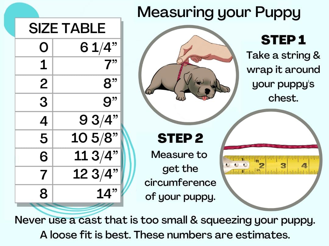 Newborn Puppy Flat Chest Kit, Whelping Essential, Size 0-5