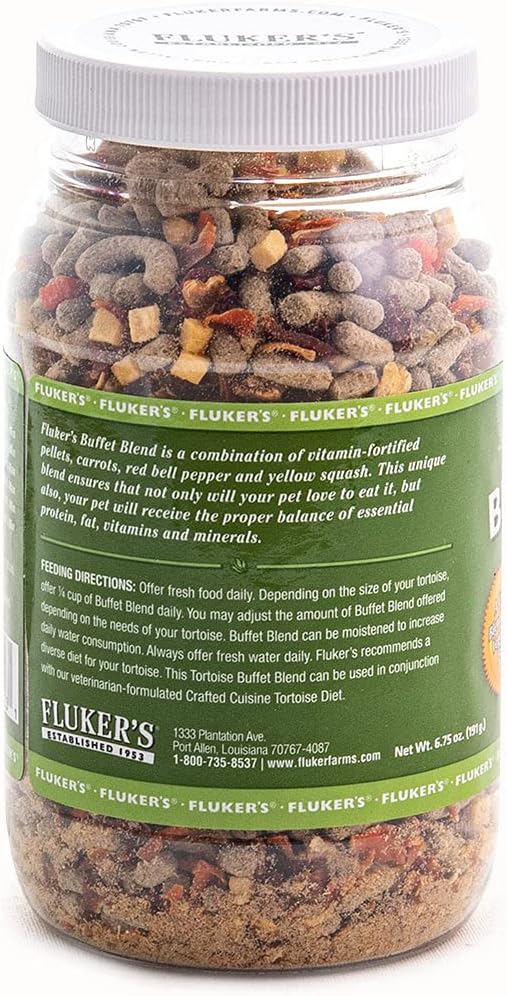 Fluker's Buffet Blend Tortoise Diet, Veggies with Fortified Pellets