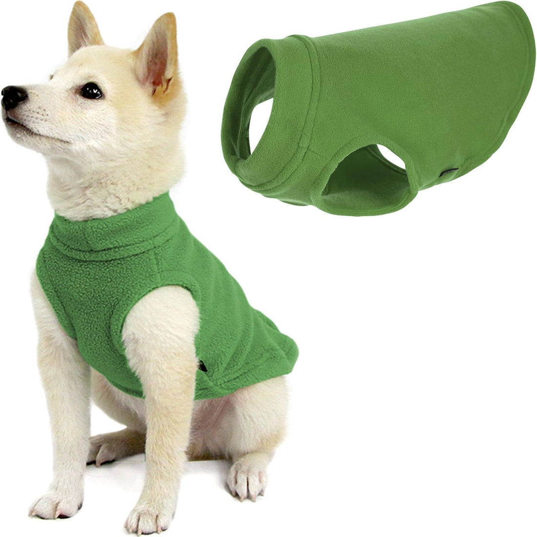 Gooby Stretch Fleece Vest Dog Sweater, Red, Large