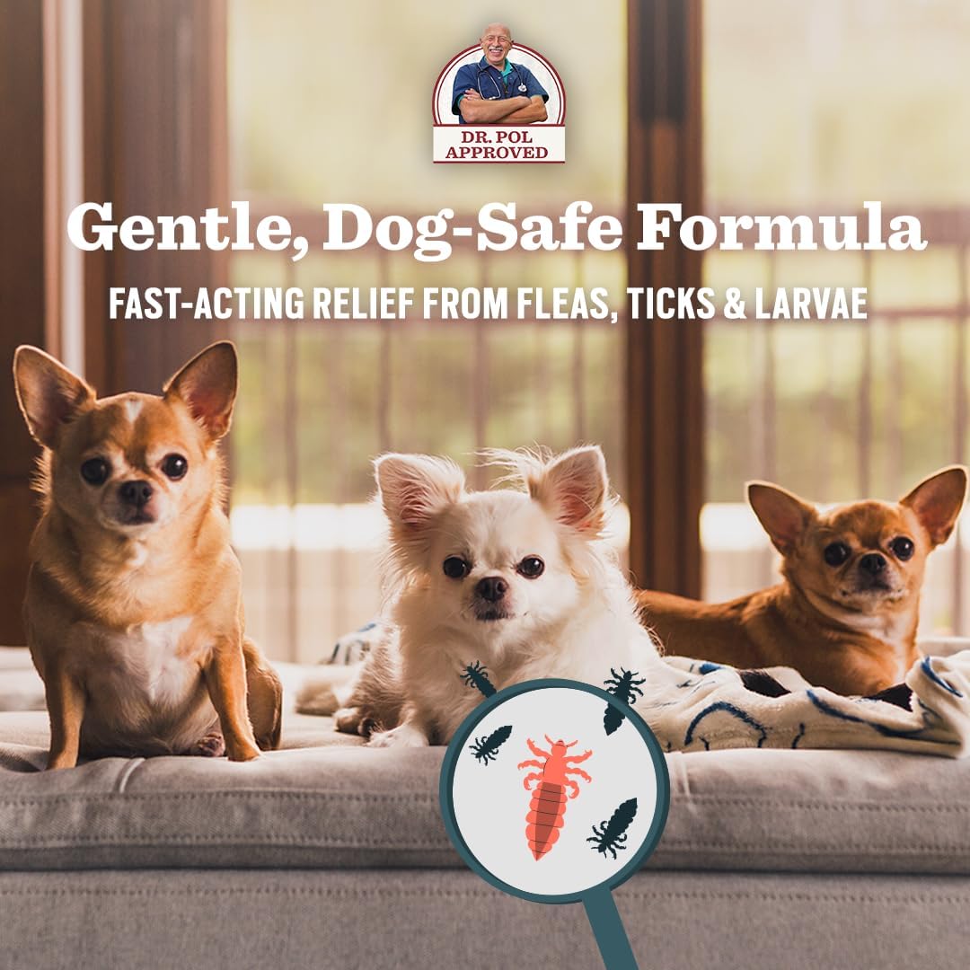 Dr. Pol Flea & Tick Spray for Dogs Repel & Eliminate Larvae