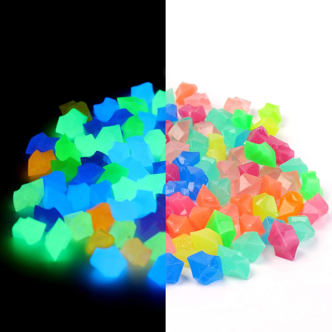 Oubest Fish Tank Decorations Rocks Little Glow in the Dark Aquarium