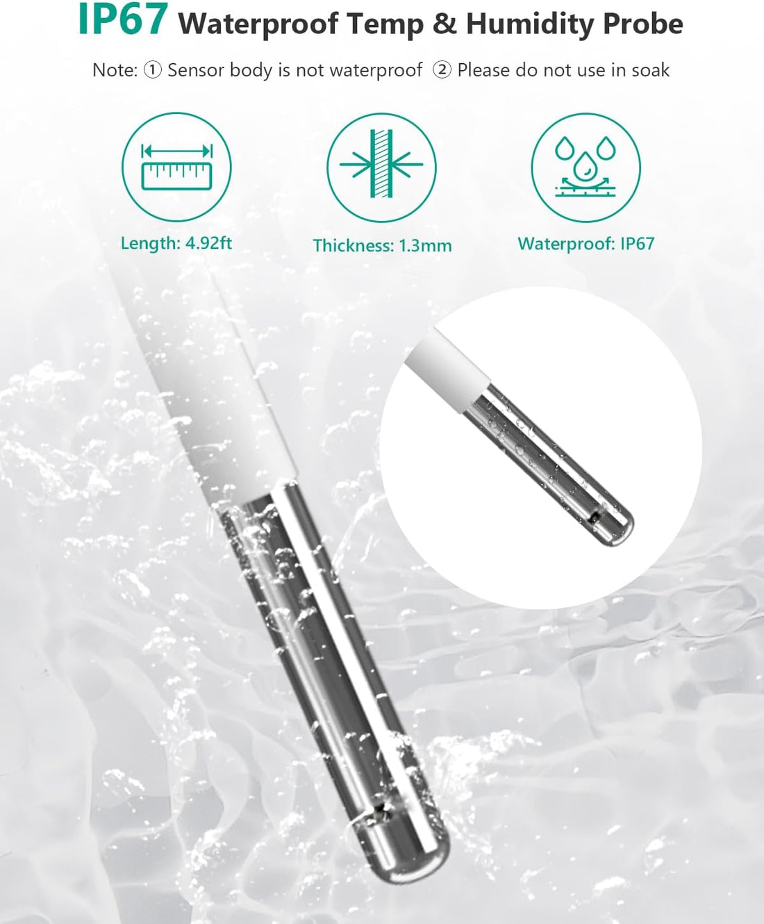 MOCREO Fridge Thermometer and IP67 Probe Hygrometer Bundle
