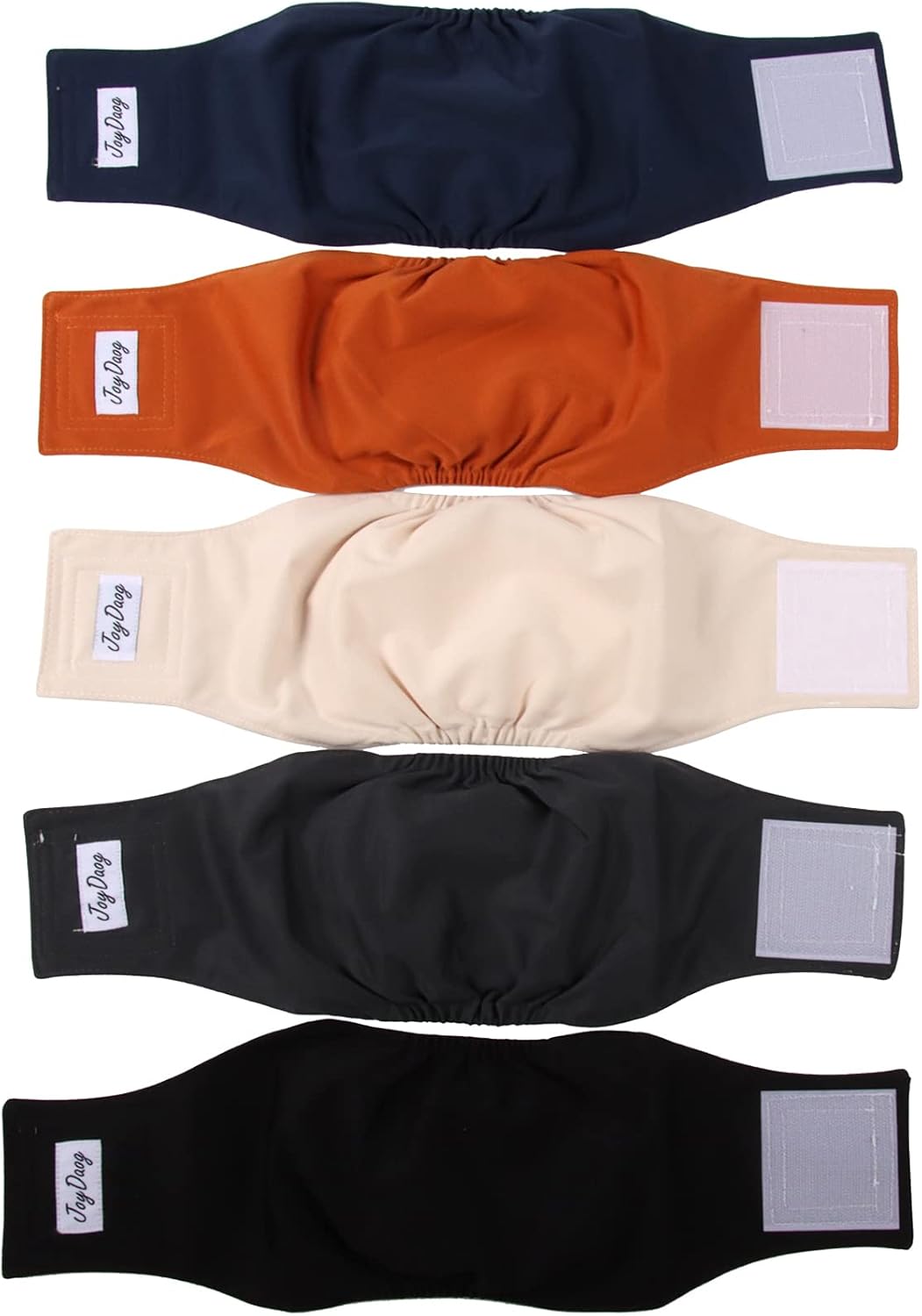JoyDaog 5 Pack Washable Male Dog Diapers,Reusable Small Dog Belly