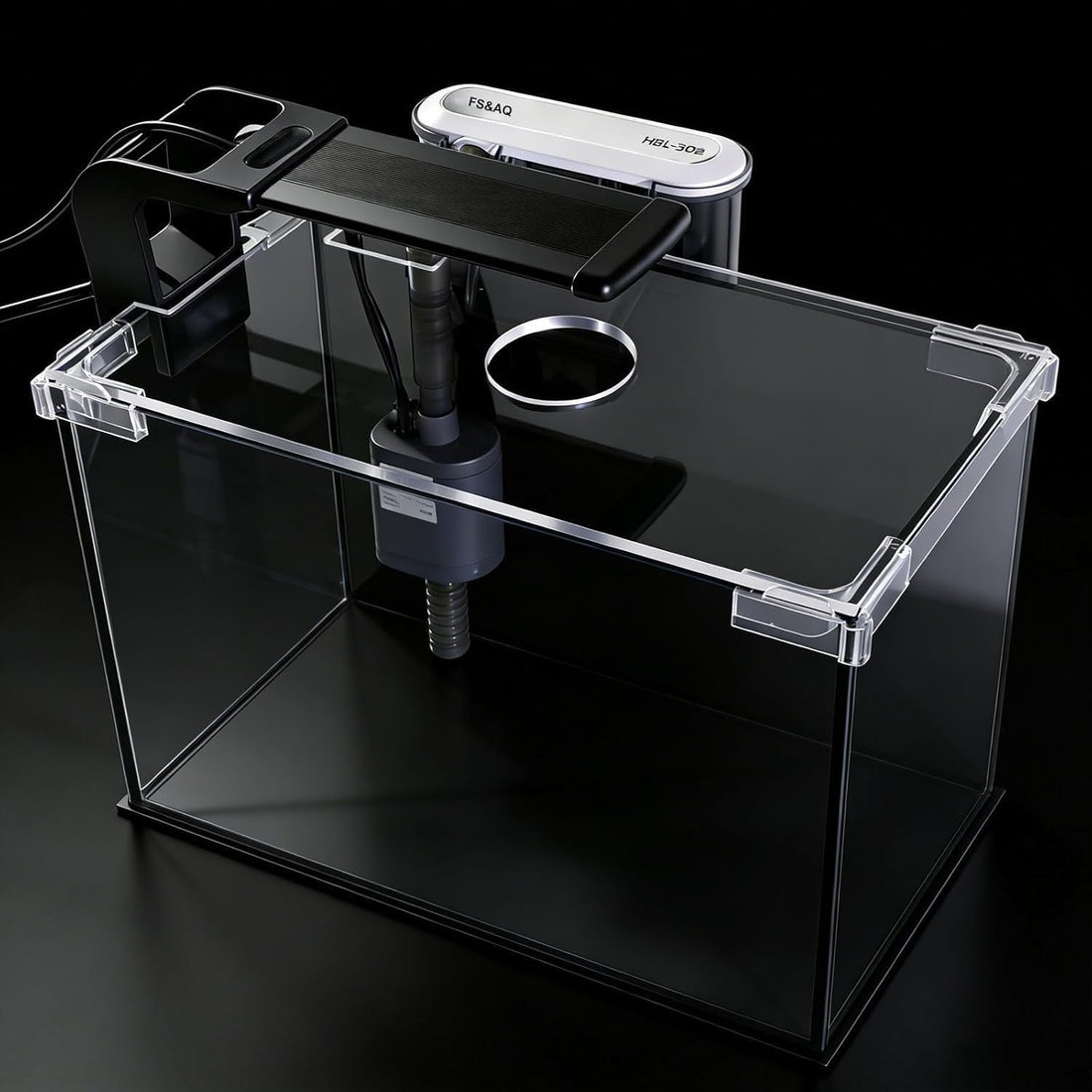2.5 Gallon Betta Fish Tank with Filter Light and Lid