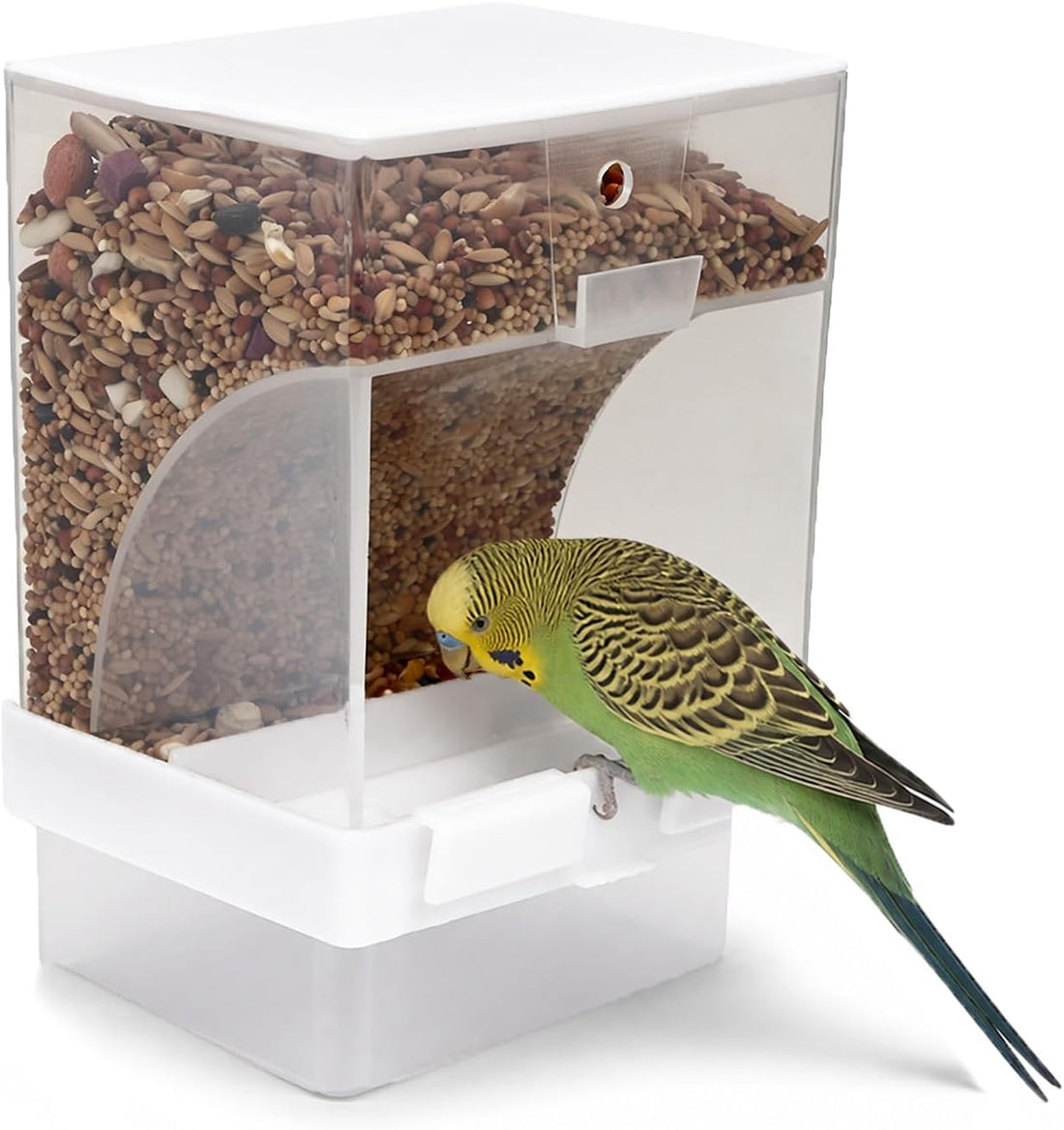 Hypeety Automatic Bird Feeder No Mess Parakeet Cage Seed Food