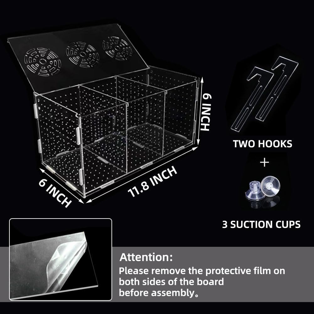 Fish Breeding Box, Acrylic Isolation Box Separator for Aquarium