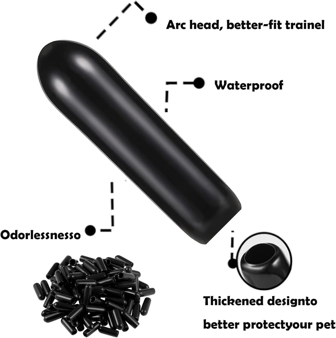 Prong Collar Covers,3.0mm-3.5mm (60 Tips per Pack)