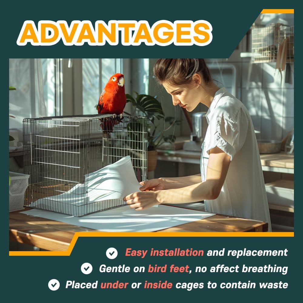 HA SHI 120 Sheets Bird Cage Liners