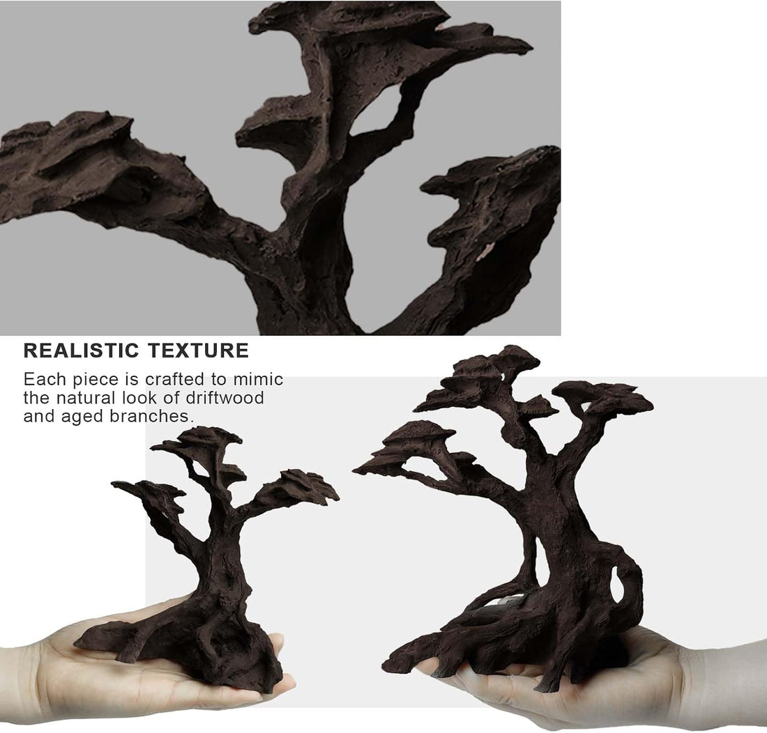 FZONE Aquarium Driftwood, Resin Rock Decor for Aquascaping Hardscape