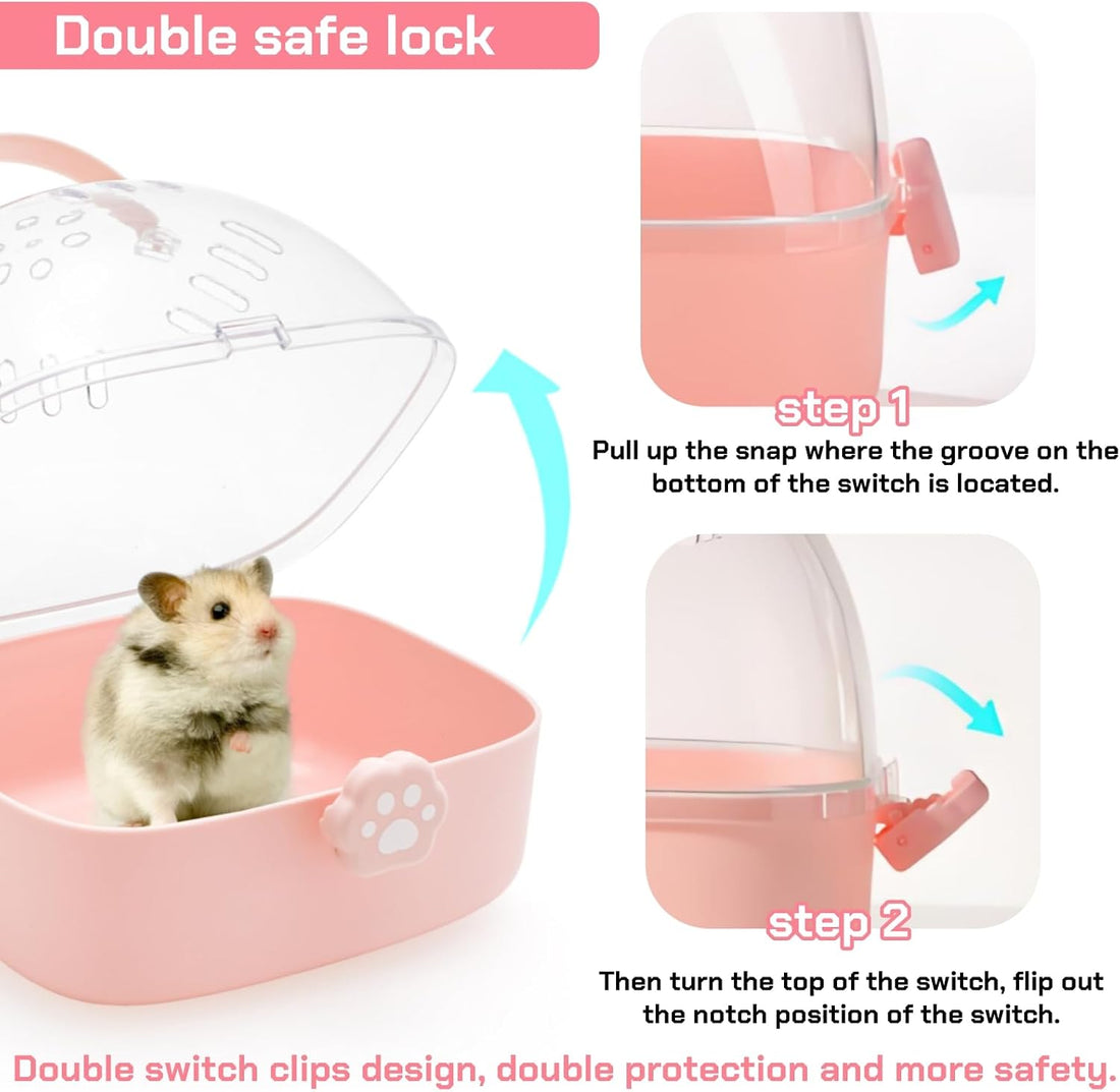 Hamster Carrier Cage with Handle, Small Animal Outgoing Cage