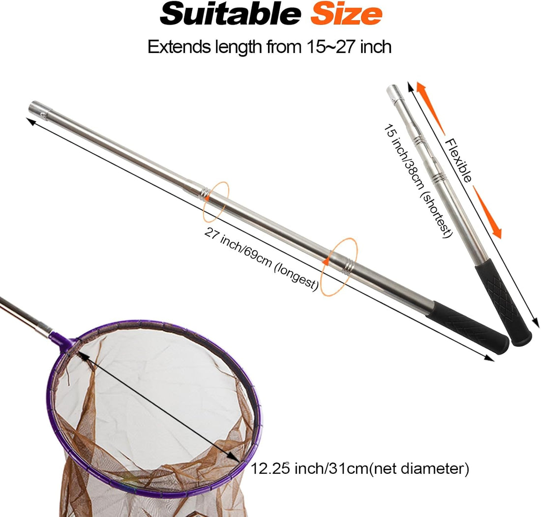Yorikyas Snake Catcher Net Telescopic Pole