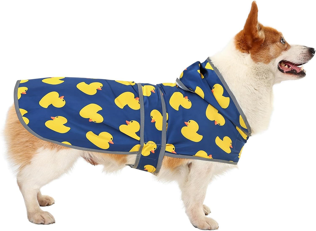 Dog Raincoat, Waterproof Dog Rain Jacket with Hood