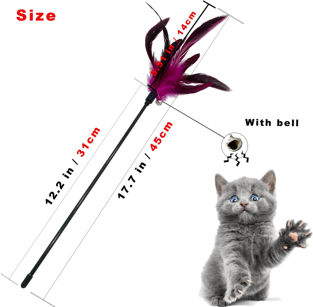 Cat Wand Toy Feather Stick Cat Toys